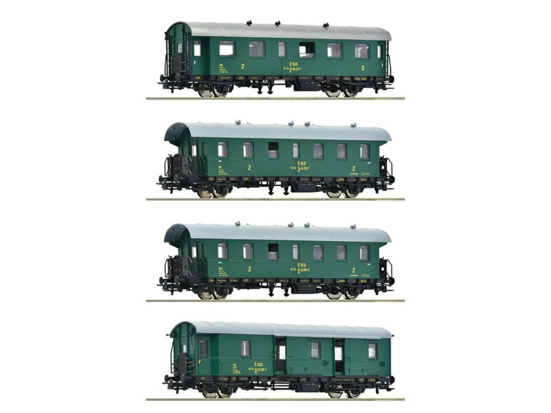 Roco Sada 4 ks osobních vagónů ČSD - 6200088